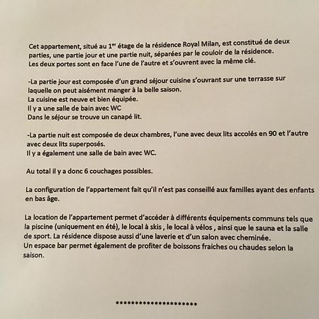 Appartement Royal Milan A Deux Cles Partie Nuit Et Partie Jour Saint-Lary-Soulan Eksteriør bilde